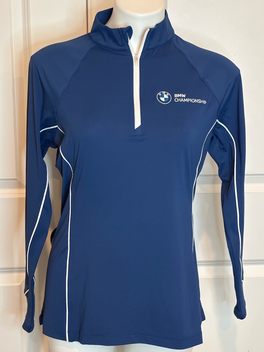 Peter Millar BMW Championship Blue Quarter Zip UPF 50 Pullover M